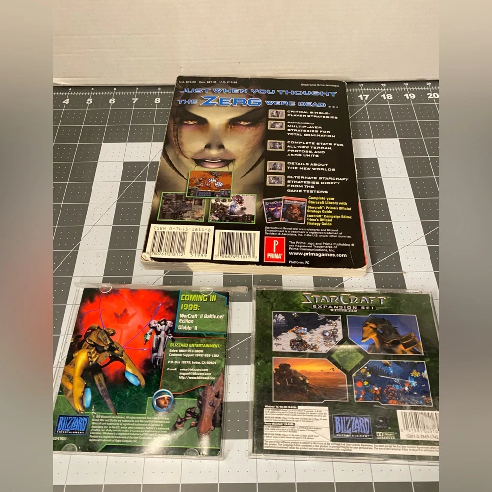 Starcraft Brood War Expansion Set (PC 1999) + Prima Strategy Guide, Tested!
